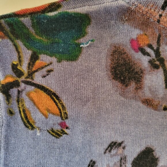 ELLEN TRACY Floral Fine Merino Wool Sweater - Picture 6 of 10